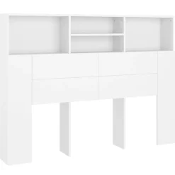 Cabecero con 4 compartimentos blanco 103,5x140x19 cm
