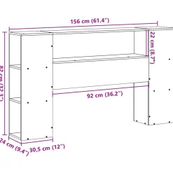 Cabecero Rossi 7 compartimentos madera de pino