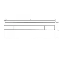 Cabezal de cama Soto LED 55x210x3 cm