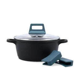 Cacerola Confort Quid aluminio fundido negro/azul