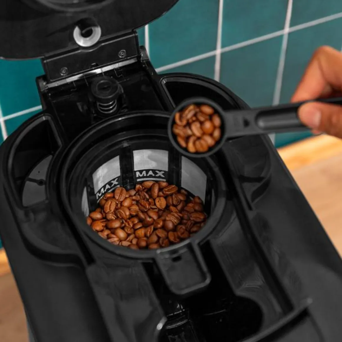 Cafetera de goteo Cecotec Coffee 66 Grind&Drop 12 tazas acero inox negro