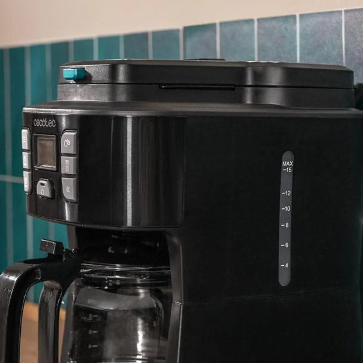 Cafetera de goteo Cecotec Coffee 66 Grind&Drop 12 tazas acero inox negro