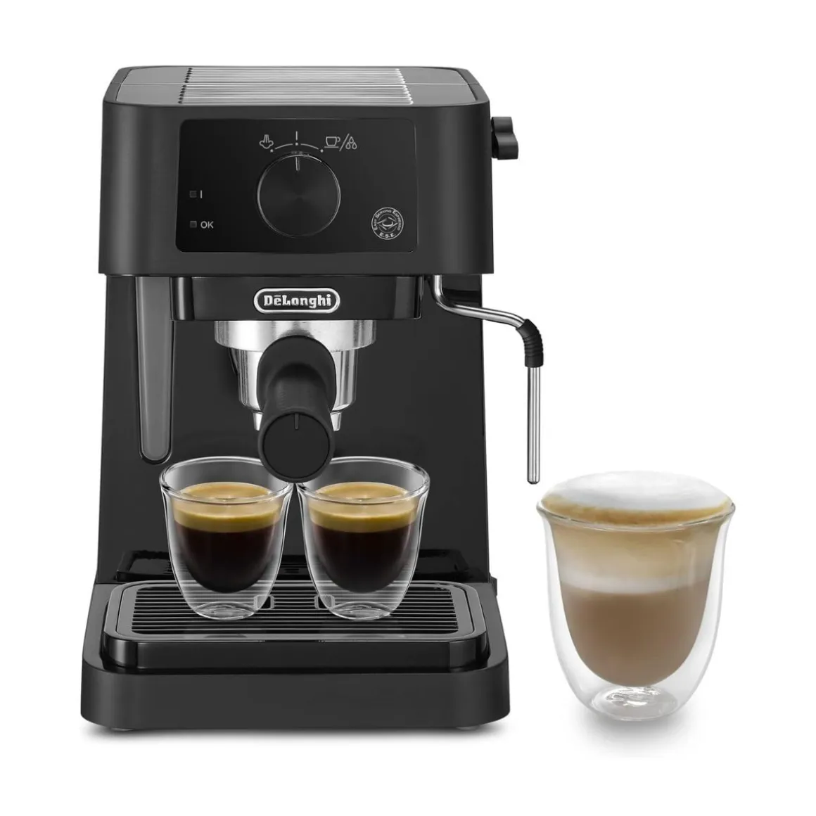 Cafetera espresso DeLonghi Stilosa EC235.BK 1100W 1L espumador flexible 1-2 tazas negro