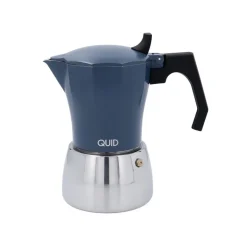 Cafetera italiana Baltic Quid aluminio + acero azul