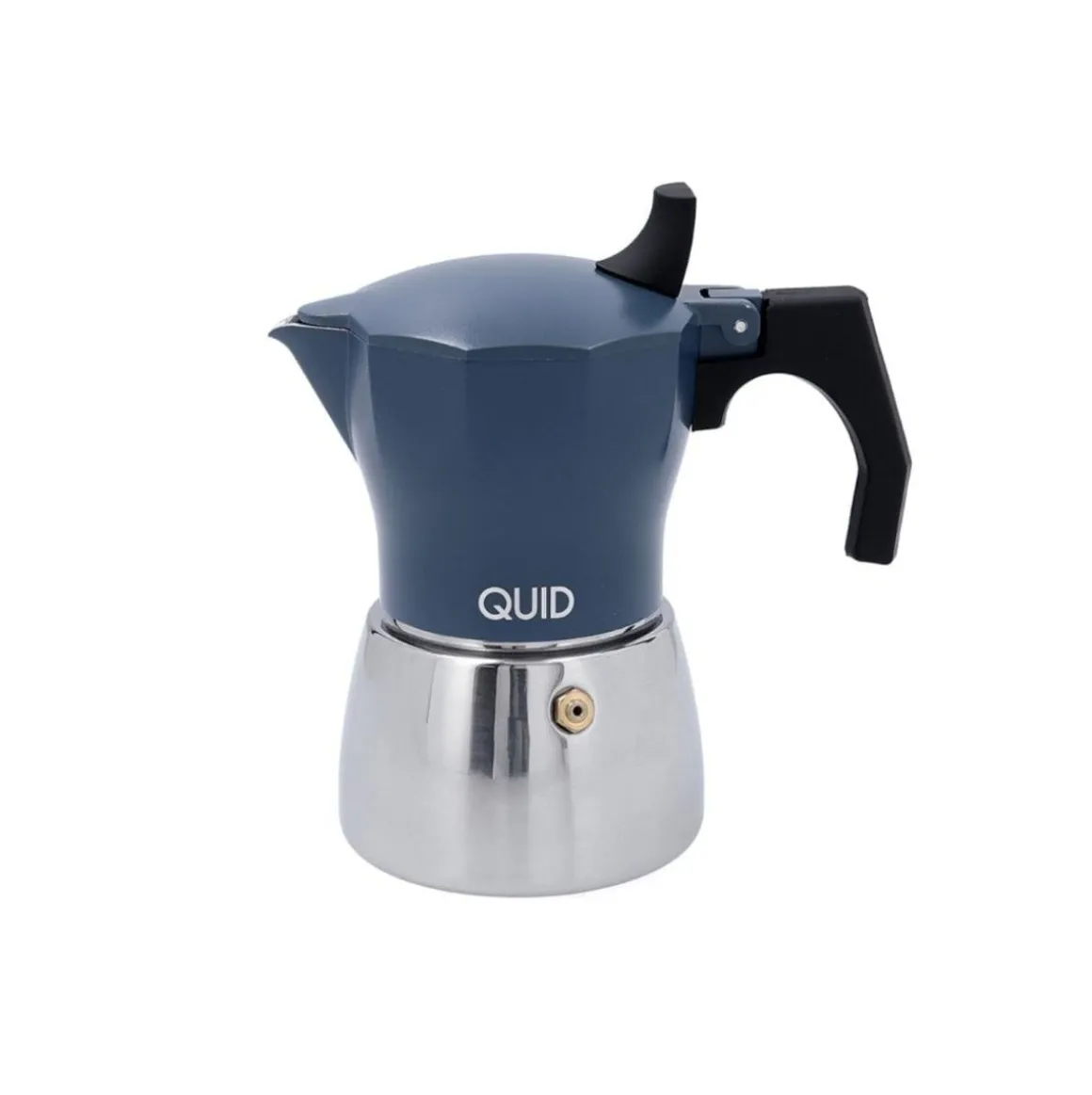 Cafetera italiana Baltic Quid aluminio + acero azul