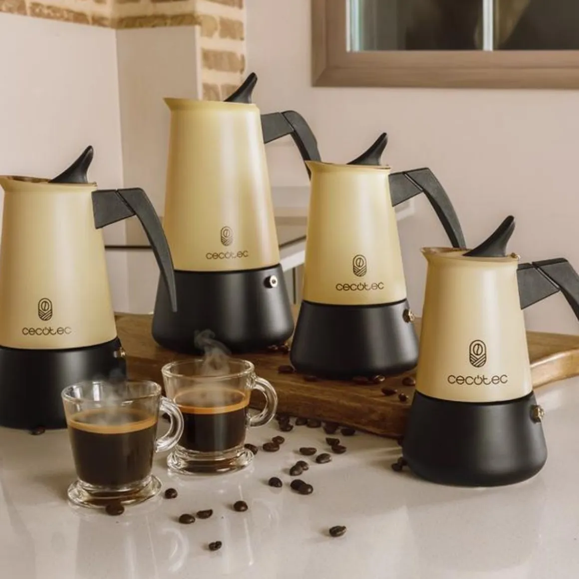 Cafetera italiana Piccolina 600 6 tazas acero inoxidable 300 ml