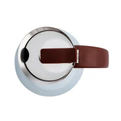Cafetera Milan Quid con asa acero inox granate