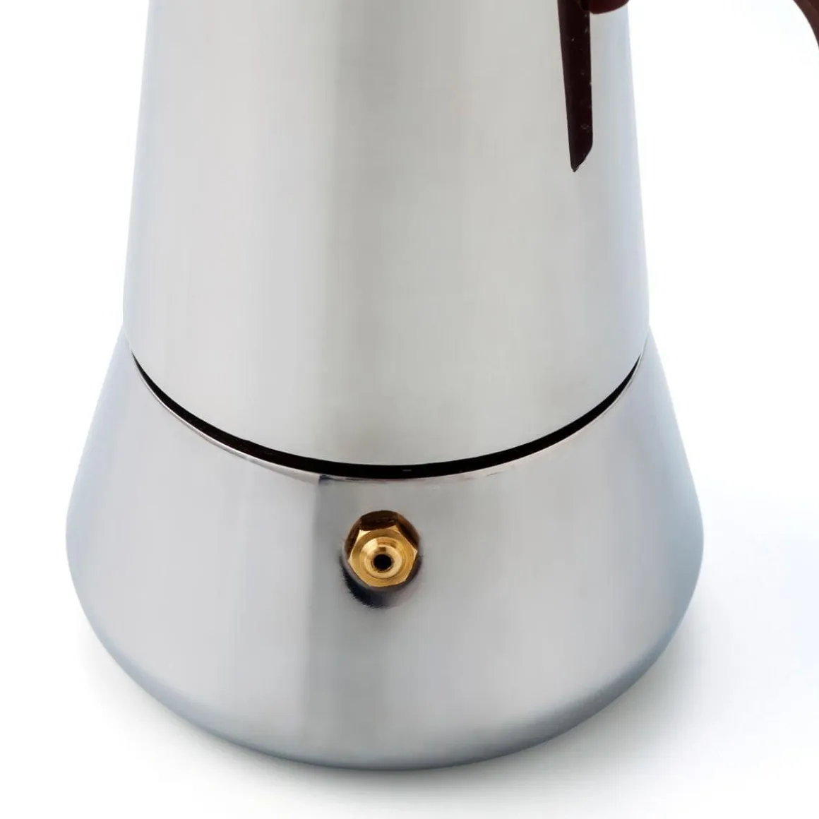 Cafetera Milan Quid con asa acero inox granate