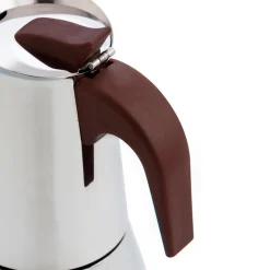 Cafetera Milan Quid con asa acero inox granate
