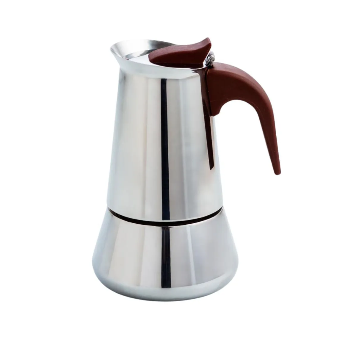 Cafetera Milan Quid con asa acero inox granate
