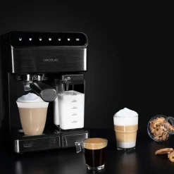 Cafetera semiautomática Cecotec Power Instant-ccino 20 Touch Nera 1350W 20 bares negro/inox