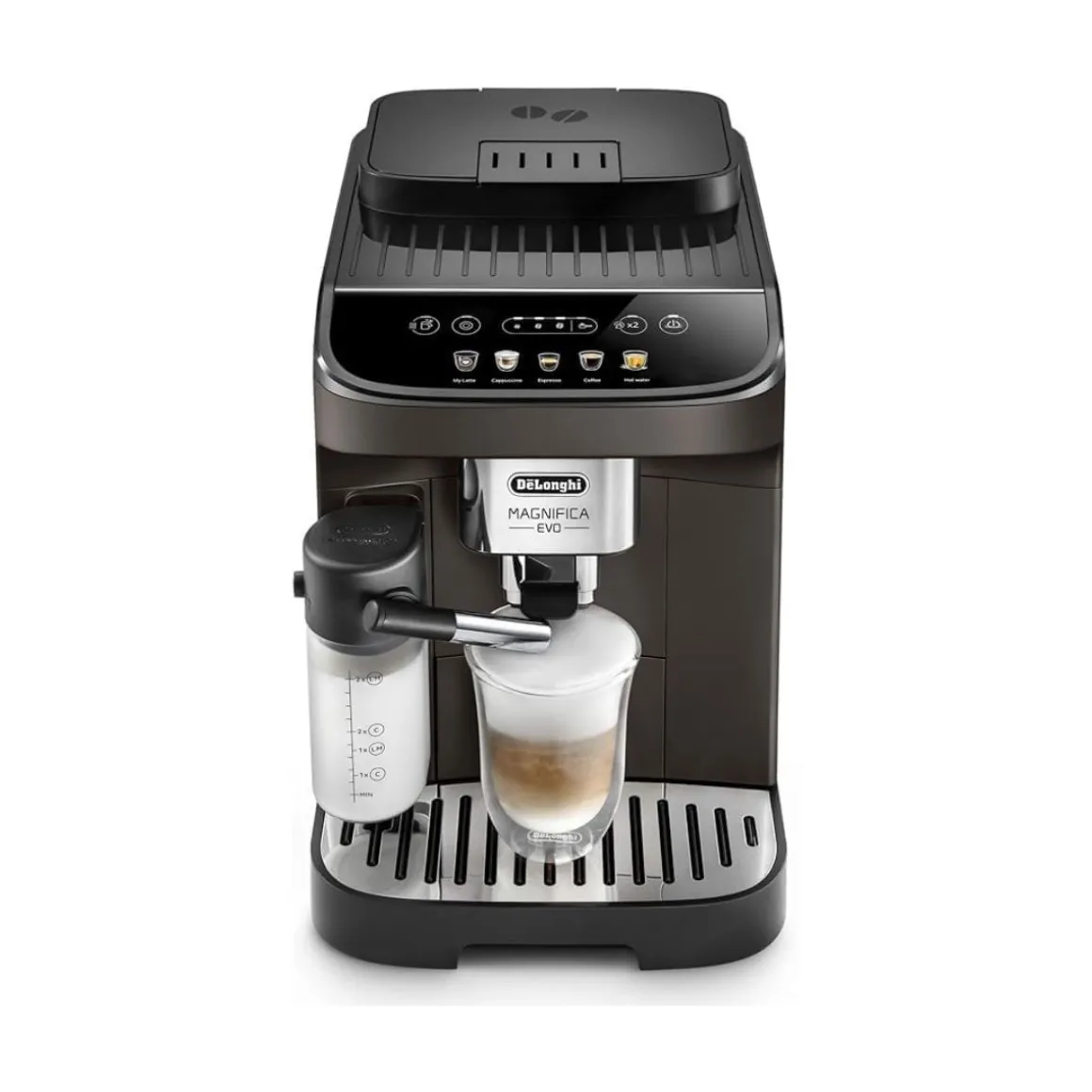 Cafetera superautomática DeLonghi Magnifica Evo 1100W 1,8L MyMenu 1-2 tazas negro