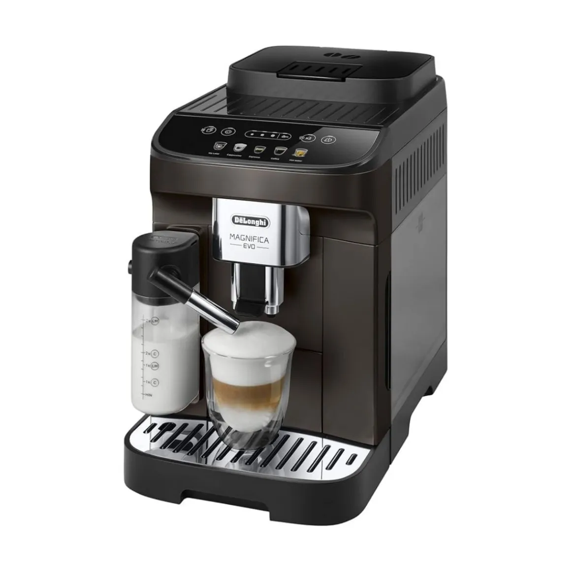 Cafetera superautomática DeLonghi Magnifica Evo 1100W 1,8L MyMenu 1-2 tazas negro