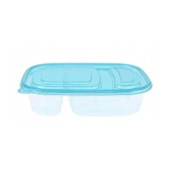 Caja de almacenamiento 50 tuppers con tapa azul