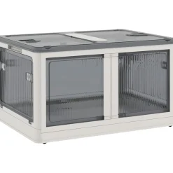Caja de almacenamiento Crai Homcom tapa + ruedas 69L 34x60x42 cm