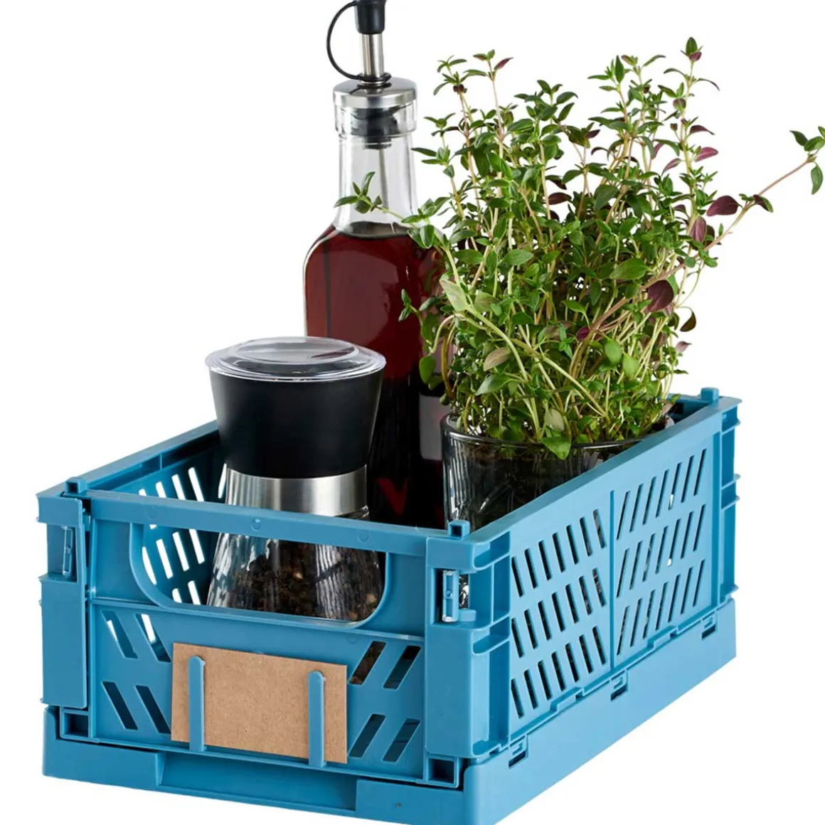 Caja multiusos Tapestry 3,3L plegable azul 10x25x16,5cm