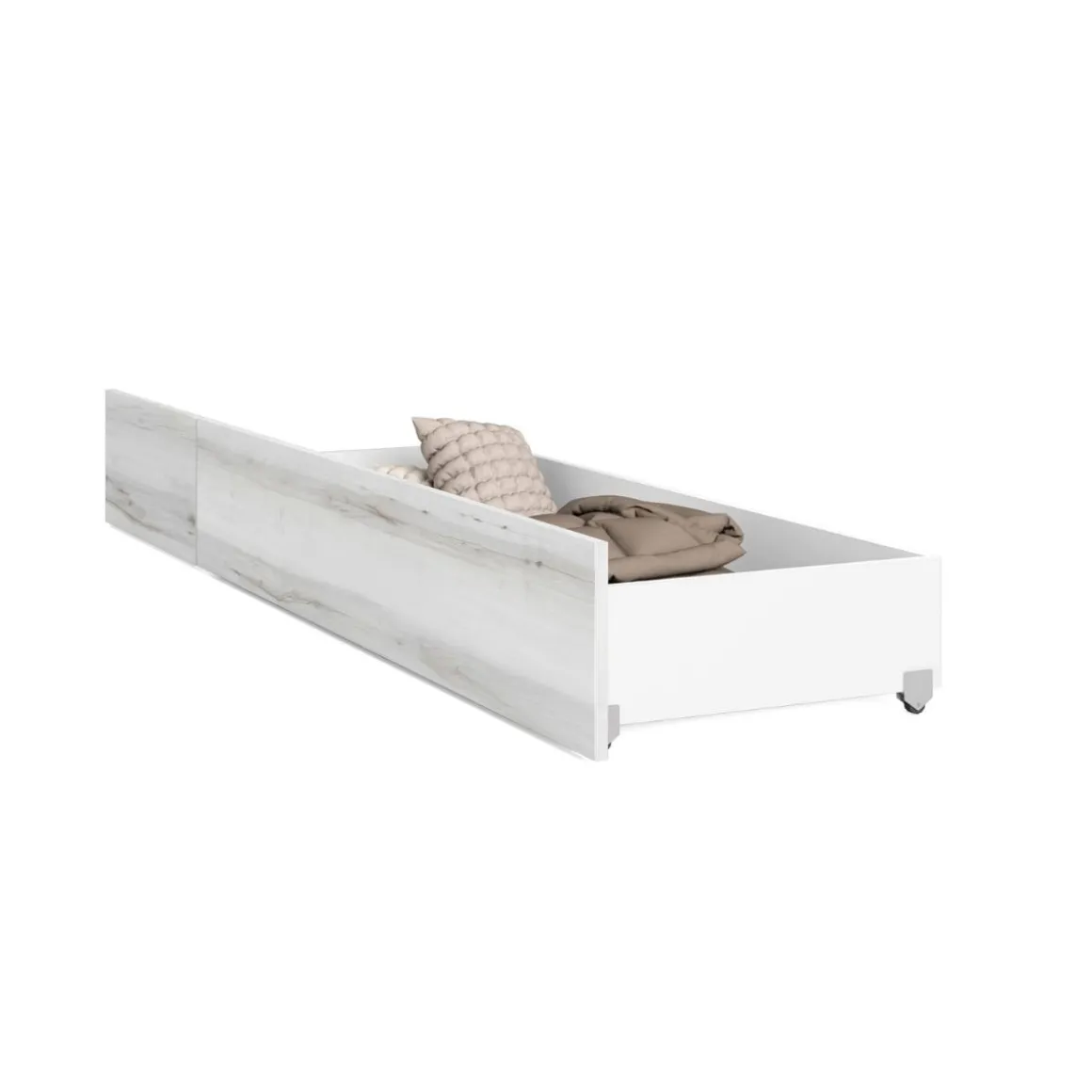 Cajón extraíble Terra para cama con ruedas albo 24,5x191x49,6 cm