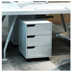 Cajonera auxiliar Homcom para oficina 3 cajones 57,5x40x50 cm