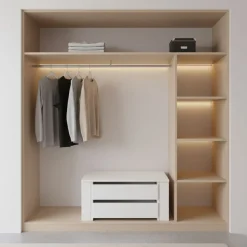Cajonera interior 2 cajones blanco mate 34,5x72,8x45 cm