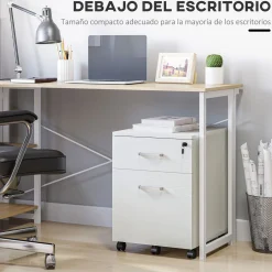Cajonera Malia Vinsetto 2 cajones con llave blanco 55,6x40x45 cm