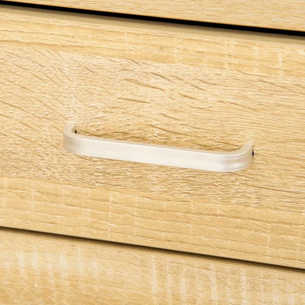Cajonera Sezze Vinsetto 4 cajones + 4 ruedas natural 65x40x36 cm
