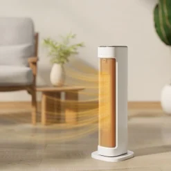Calefactor cerámico Homcom 2000W 3 modos + mando a distancia blanco