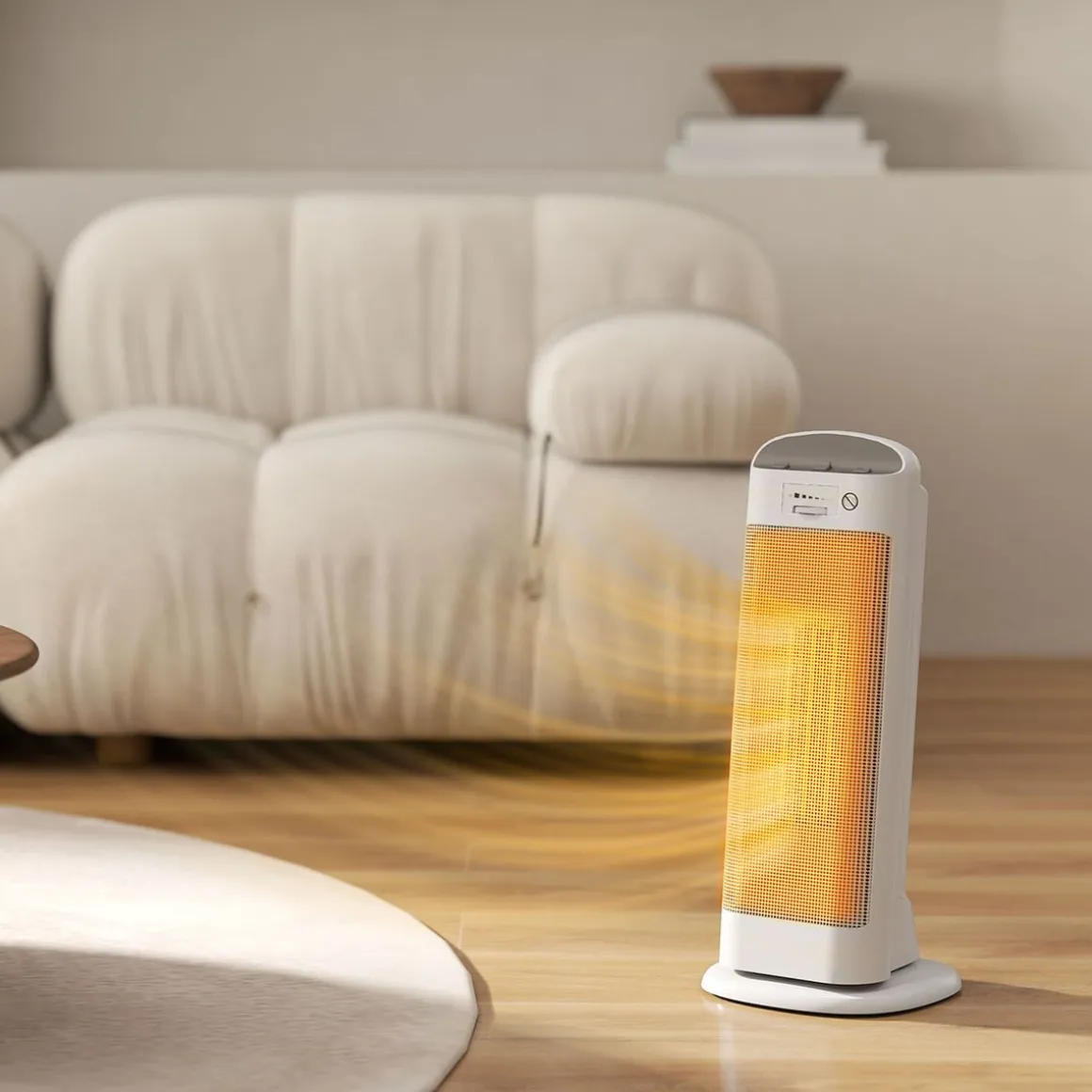 Calefactor cerámico Homcom 2000W 3 modos oscilación blanco