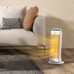 Calefactor cerámico Homcom 2000W 3 modos oscilación blanco