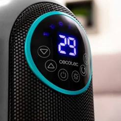 Calefactor cerámico Ready Warm 10150 Smart Ceramic Pro Cecotec 2200W pantalla LED con mando negro