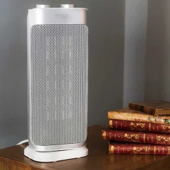 Calefactor cerámico vertical Ready Warm 6250 Ceramic Sky Style Cecotec oscilante 2000W blanco