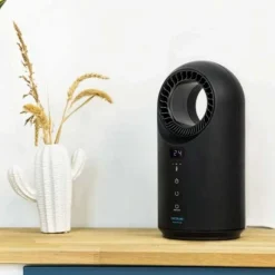Calefactor Ready Warm 8400 Bladeless Connected 1500W Wifi oscilante/panel táctil negro
