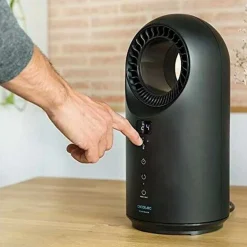 Calefactor Ready Warm 8400 Bladeless Connected 1500W Wifi oscilante/panel táctil negro
