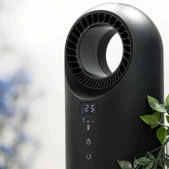 Calefactor Ready Warm 8400 Bladeless Connected 1500W Wifi oscilante/panel táctil negro