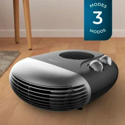 Calefactor ventilador Cecotec ReadyWarm 2000 Max Horizon Black 2000W diseño horizontal negro
