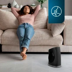 Calefactor ventilador Cecotec ReadyWarm 2050 Max Force Black 2000W diseño vertical negro
