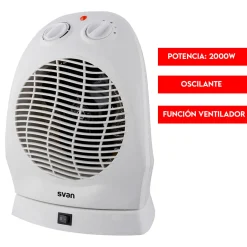 Calefactor ventilador Svan SCEV2001V 2000W oscilante 90º blanco