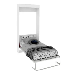 Cama abatible vertical sistema anticierre blanco 90x190 cm