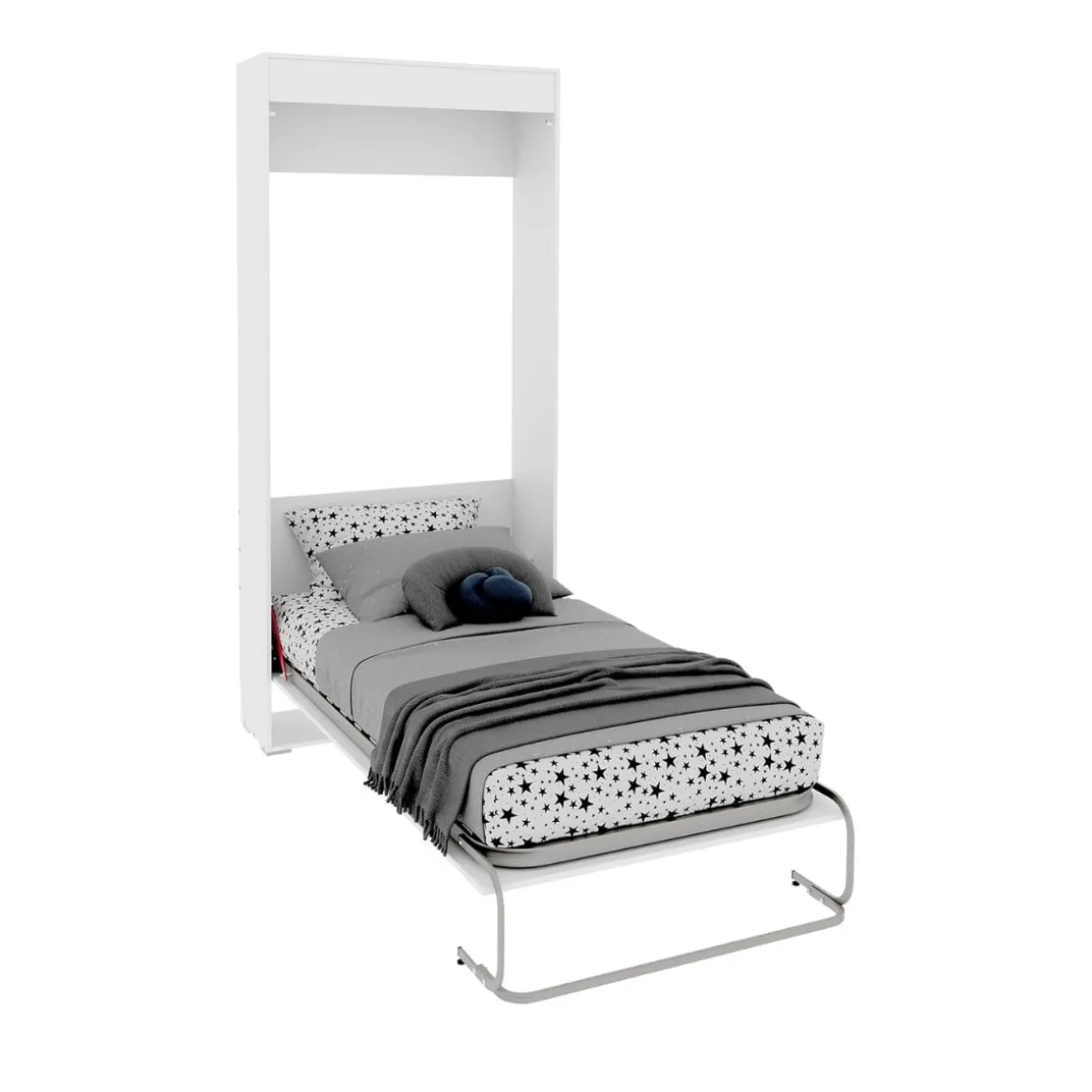 Cama abatible vertical sistema anticierre blanco 90x190 cm