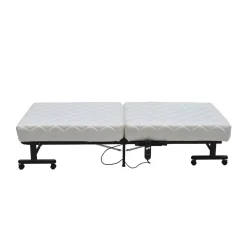 Cama articulada plegable con mando a distancia blanco 40,5x85x195 cm