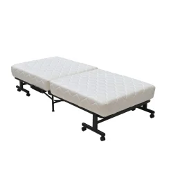 Cama articulada plegable con mando a distancia blanco 40,5x85x195 cm
