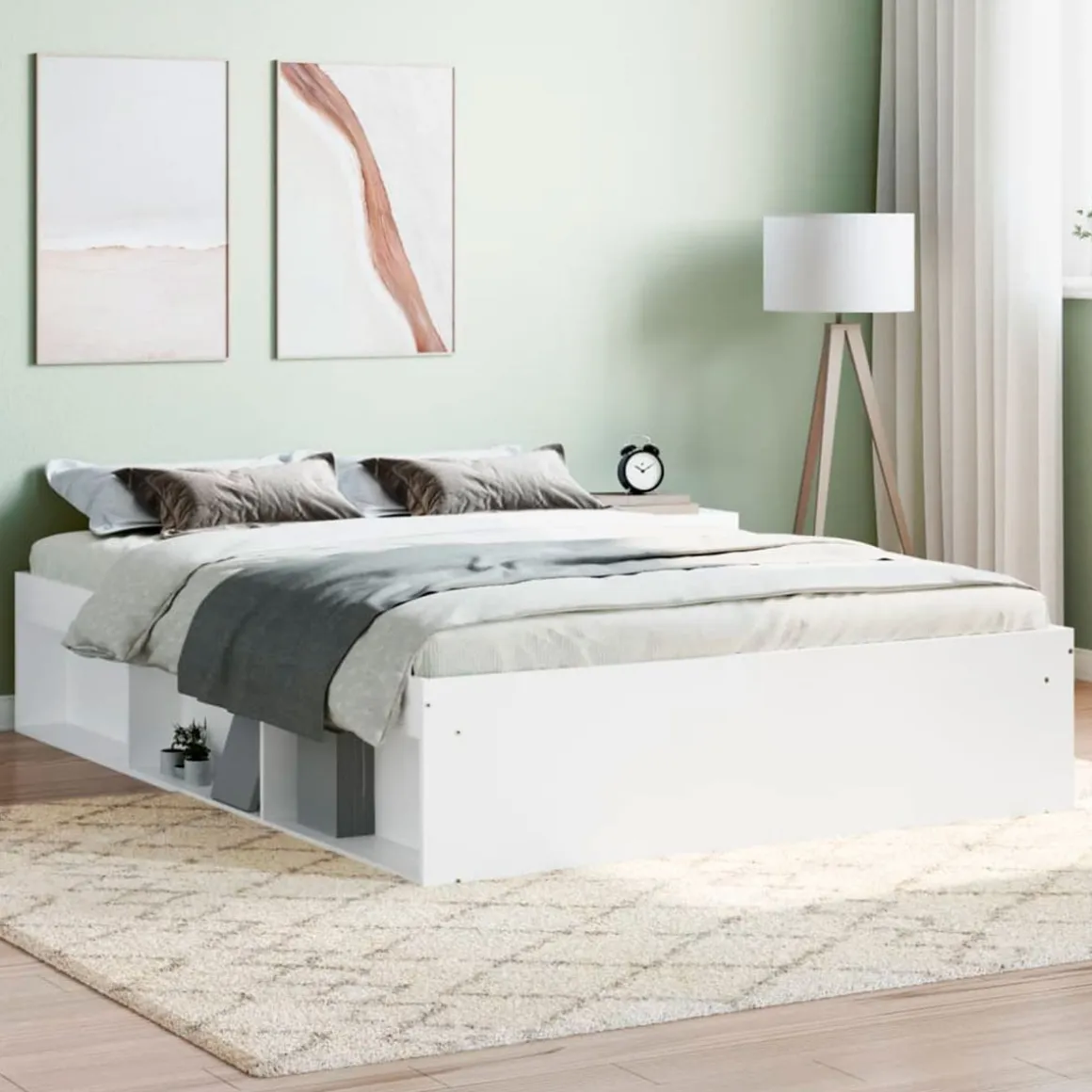 Cama Capadocia 6 módulos de almacenaje blanco
