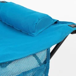Cama de camping Aktive plegable + bolsa de transporte azul 38x62x178 cm