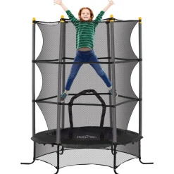 Cama elástica Sky Homcom puerta con cremallera + bordes acolchados Ø163x190 cm