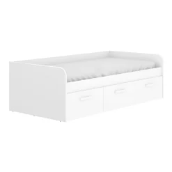 Cama nido Mek 3 cajones blanco 60x194x97 cm