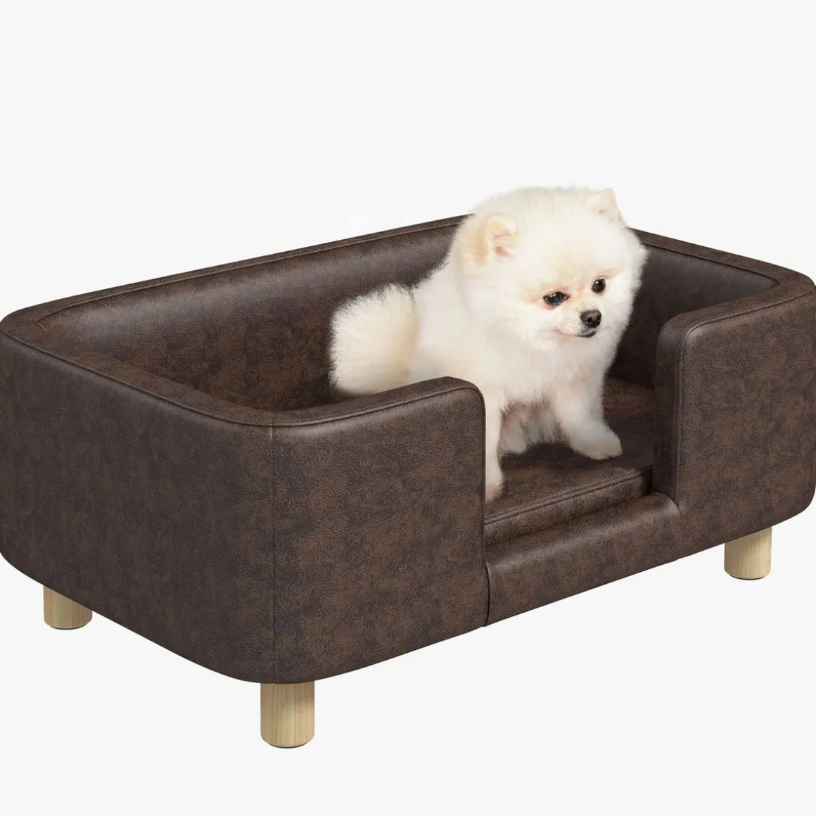 Cama para mascotas Chester Pawhut marrón 31x74x48,5 cm