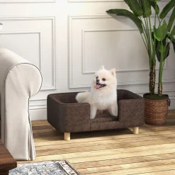 Cama para mascotas Chester Pawhut marrón 31x74x48,5 cm