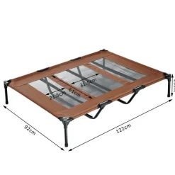 Cama para mascotas elevada PawHut marrón 23x122x92 cm