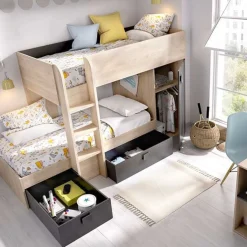 Cama tren Move con 2 camas y 2 opciones de montaje 150x255x112 cm