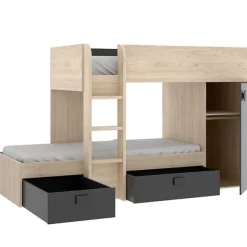 Cama tren Move con 2 camas y 2 opciones de montaje 150x255x112 cm