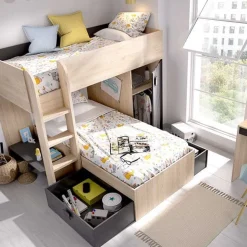 Cama tren Move con 2 camas y 2 opciones de montaje 150x255x112 cm